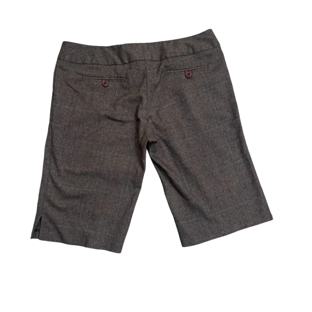 Fresh & Wear Plaid Bermuda Shorts Brown Tailored High Rise Women’s Medium